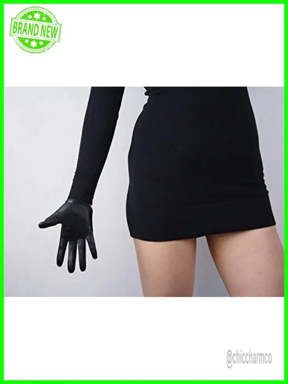 Half Palm Lambskin Leather Gloves Touchscreen Driving Party